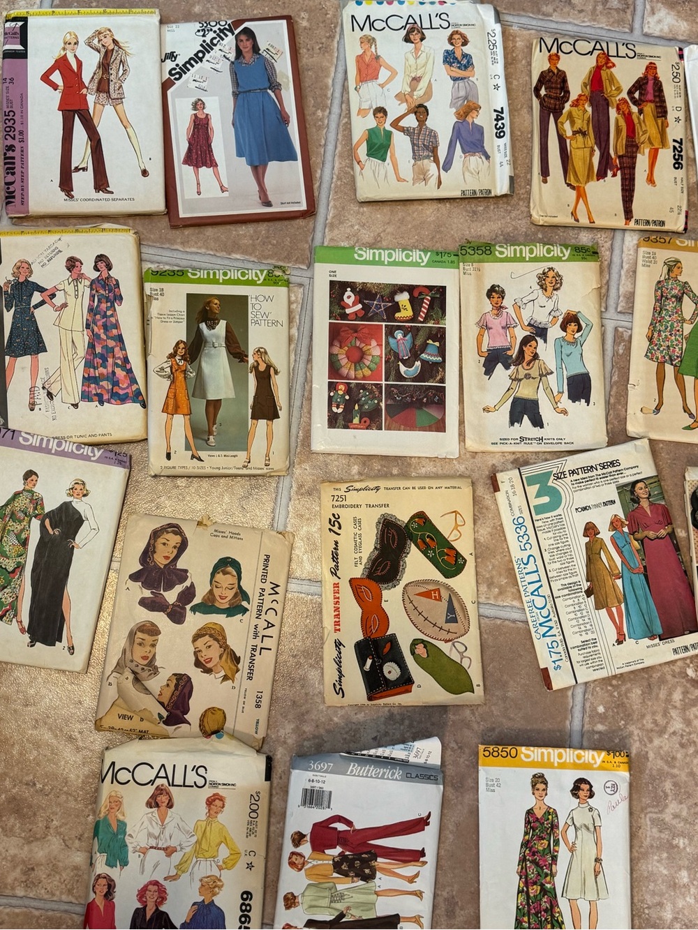 9.2lb 58ct VTG Asst. Sewing Patterns McCalls Butterick Simplicity Avon Cut/Uncut - Picture 7 of 16